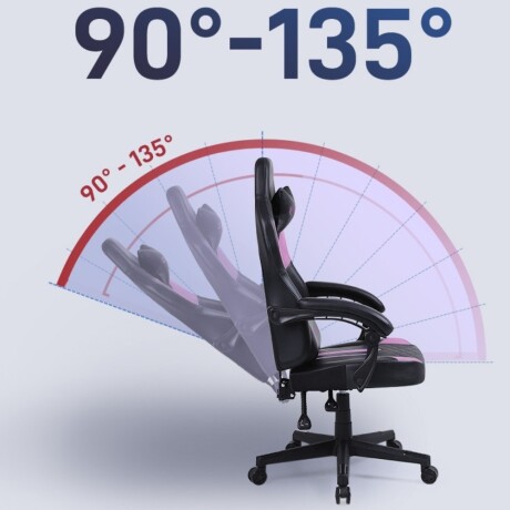 SILLA GAMER SHOT- HAVOC COLOR ROSA Y NEGRO 001