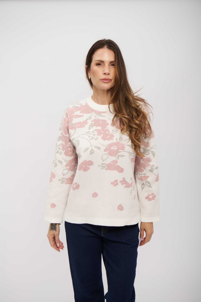 BUZO SOLEN CRUDO Y ROSA