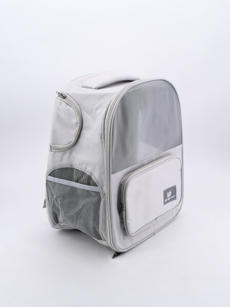 MOCHILA TRANSPORTADORA DE MASCOTAS GRIS