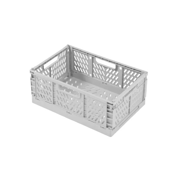 Cestos organizadores cajas plastico reforzado gris