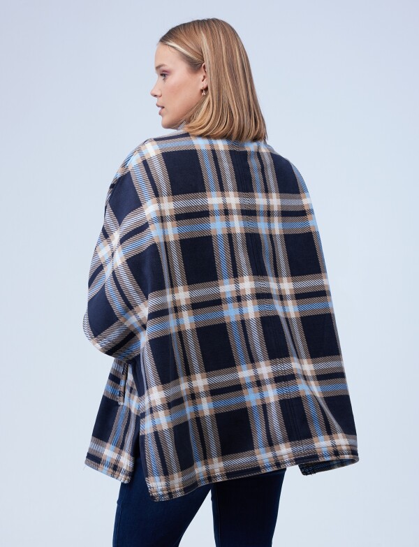 Poncho Zip Soft AZUL/MULTI