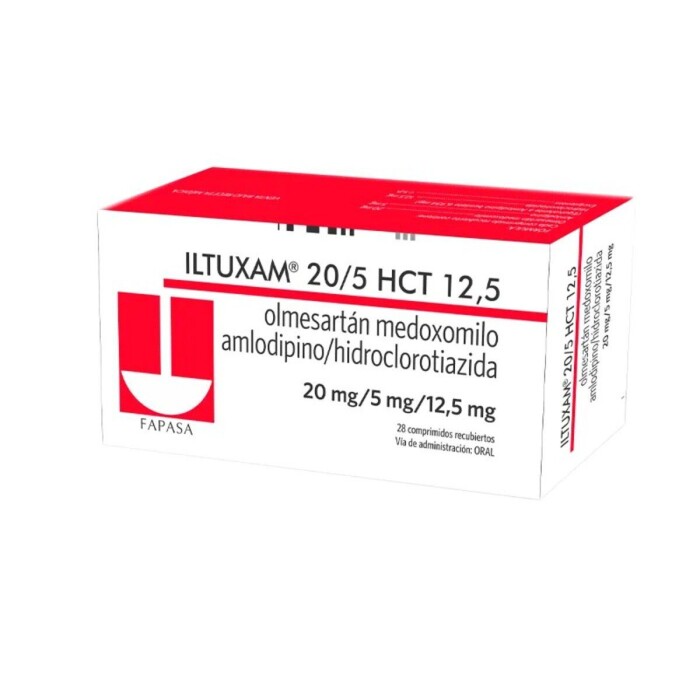 ILTUXAM HCT 20/5/12,5 MG. CJ.X 28 COMP. única