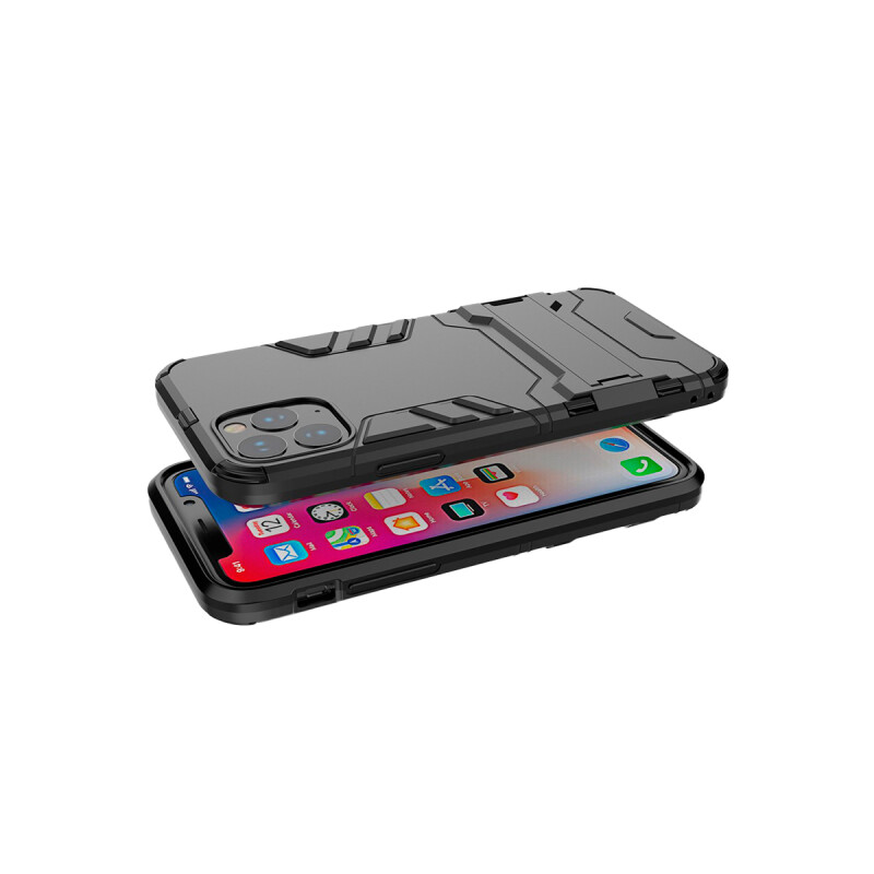 Protector para iPhone 11 Pro Max con soporte color negro Protector Para Iphone 11 Pro Max Con Soporte Color Negro