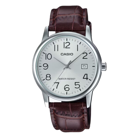 Reloj CASIO MTPV002L-7B2UDF Cuero Marron Esfera 44mm 0