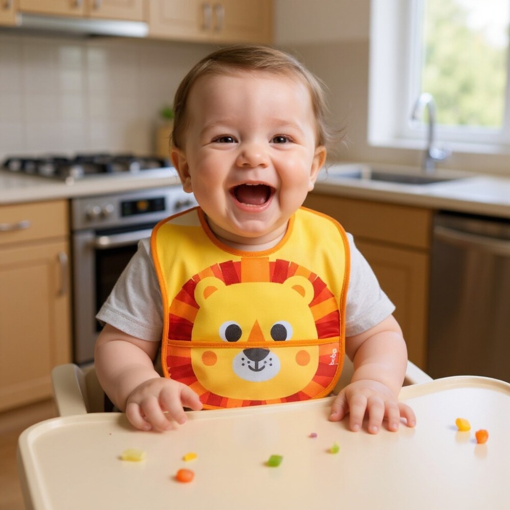 Babero alimentacion BUBAZOO BUBA leon