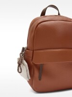 Mochila Básica Con Colgante naranja