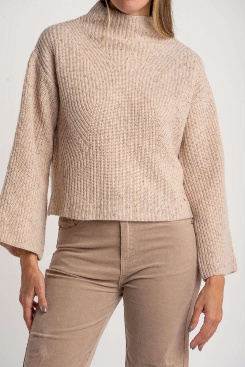 Polera Lana - Beige Meñange 