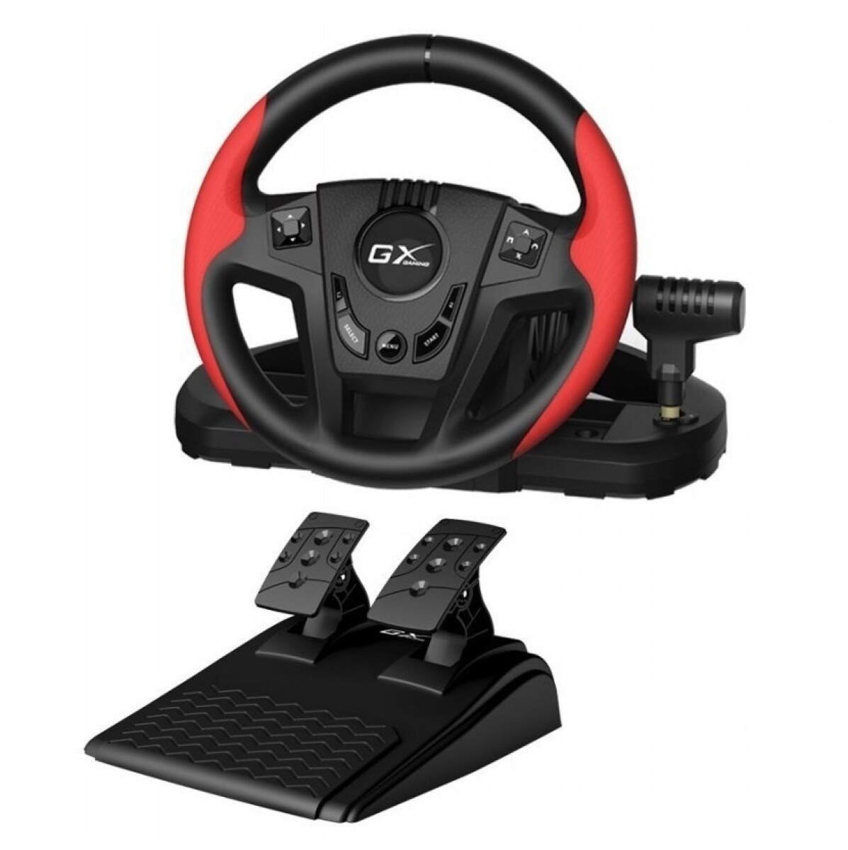 Volante Genius SpeedMaster con vibracion, pedales y cambios 