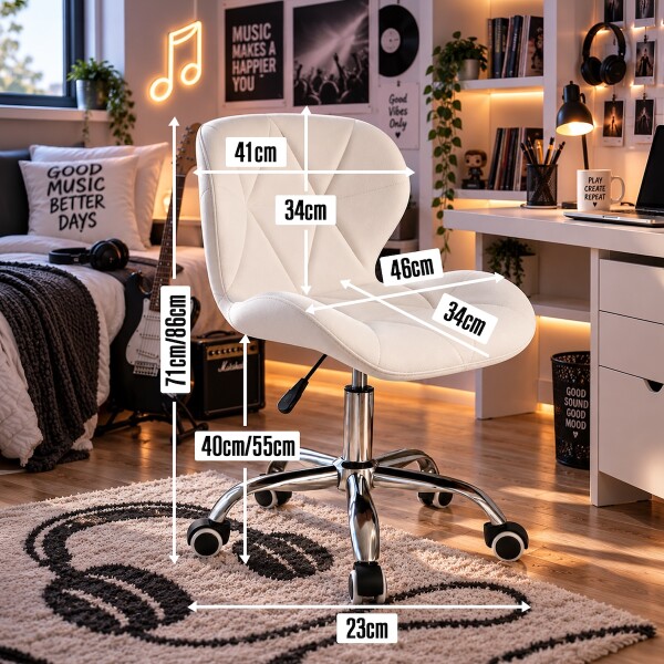 Silla Oficina Imback Escritorio Ergonomica Cuero Sintético IMBACK Color Blanco Silla Oficina Imback Escritorio Ergonomica Cuero Sintético IMBACK Color Blanco