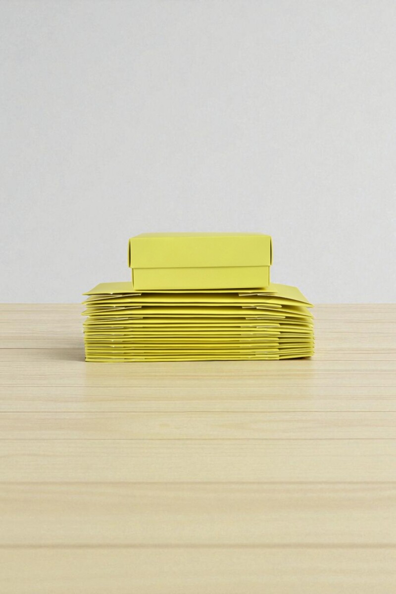 Pack x 20 unid - caja 03 8x12x4,5 cm eco - AMARILLO 