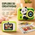 Cámara de Fotos Digital Infantil Panda Recargable VERDE