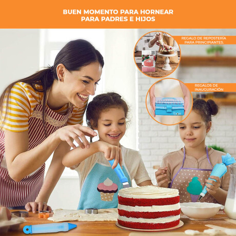 Set De Decoración Repostería Tortas Pasteles 236 Pcs Azul