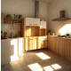 Mueble Cocina Grecia Bajo Mesada Kit Aéreo Alacena Aparador Marrón