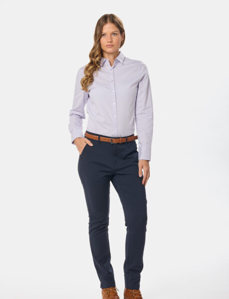 PANTALÓN CLÁSICO CON SPANDEX Marino