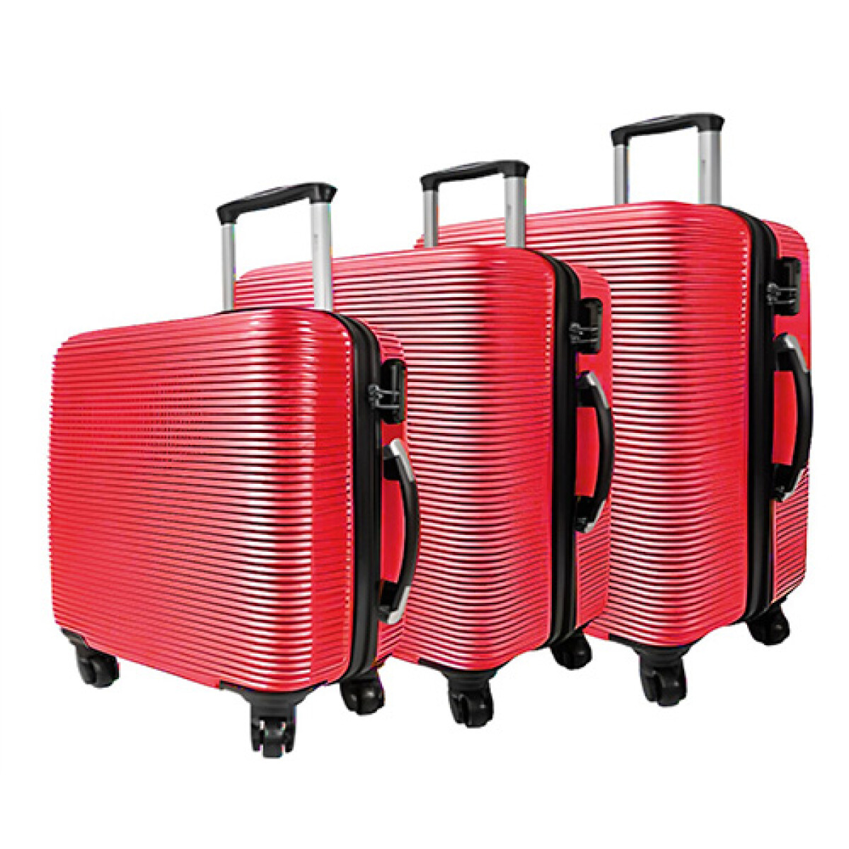 Set de 3 Valijas Rigidas Rojo 