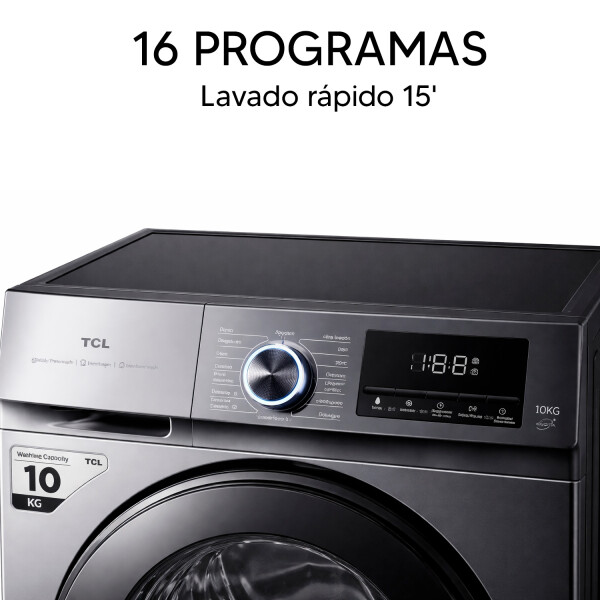 Lavarropas Tcl Effiwash P110fl Inverter 10kg Carga Frontal LAVARROPAS TCL INVERTER 10KG P110FLG
