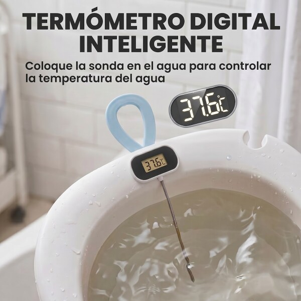 Bañito Plegable Cambiador Baño Con Sensor Temperatura Bañera Bebes Ducha Banito Imback Color Azul Bañito Plegable Cambiador Baño Con Sensor Temperatura Bañera Bebes Ducha Banito Imback Color Azul