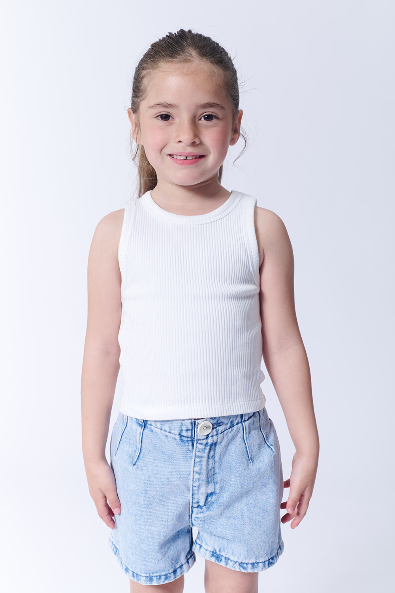 Top basico blanco on sale
