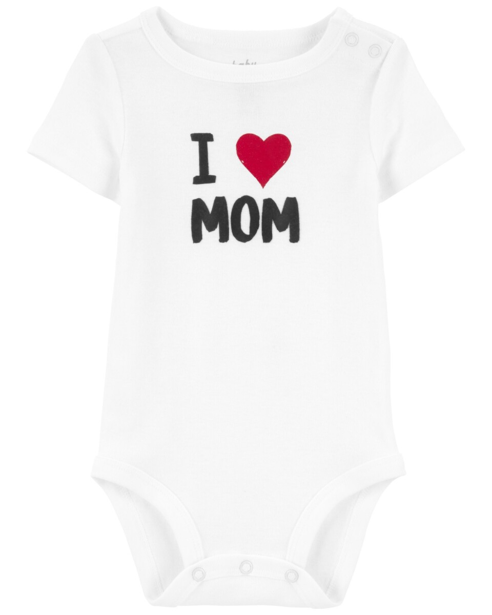 Body de algodón estampa " I love mom" 