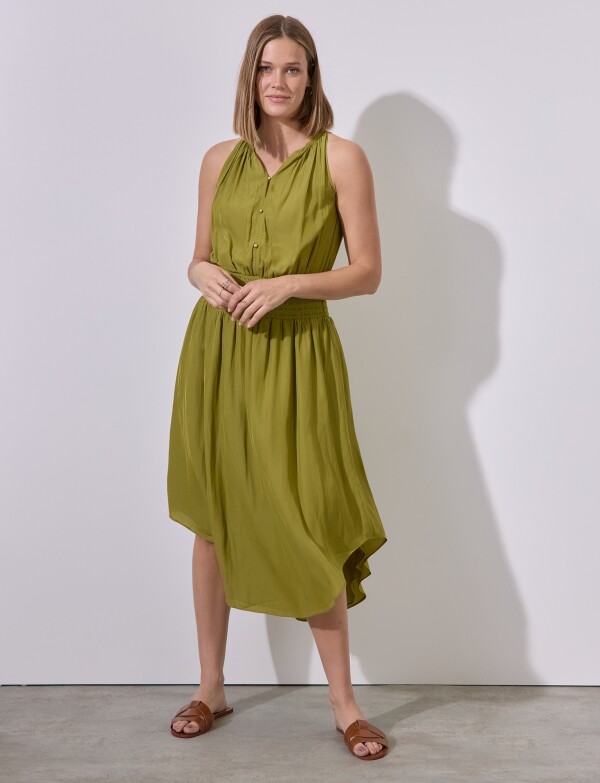 Vestido Botones VERDE