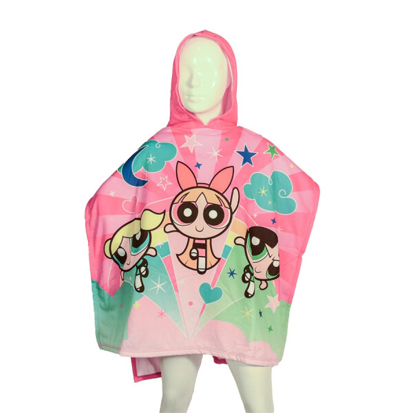 Toalla DC Poncho Chicas Superpoderosas de Niños - PPIISS24804 Fucsia