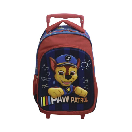 Mochila Infantil 3D con Carro Tafeta Grande 40 x 30 cm Azul/Rojo