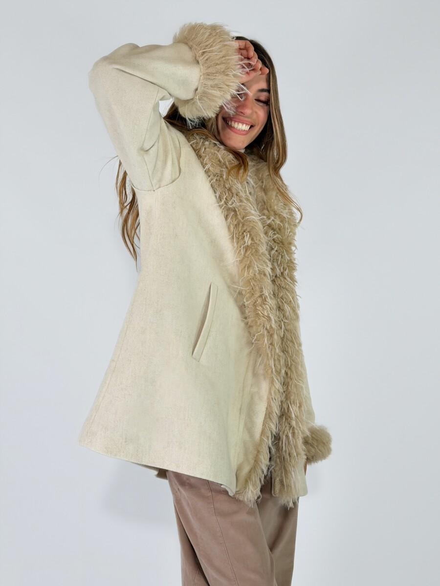 CHAQUETA CANNES MIDI - CRUDO 