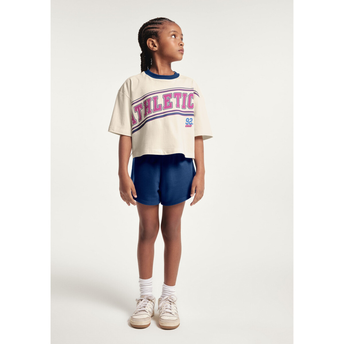 CONJUNTO MM FEM - OFF WHITE COM AZUL 