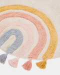 Alfombra redonda Tadea algodón arcoíris multicolor Ø 100 cm Alfombra redonda Tadea algodón arcoíris multicolor Ø 100 cm