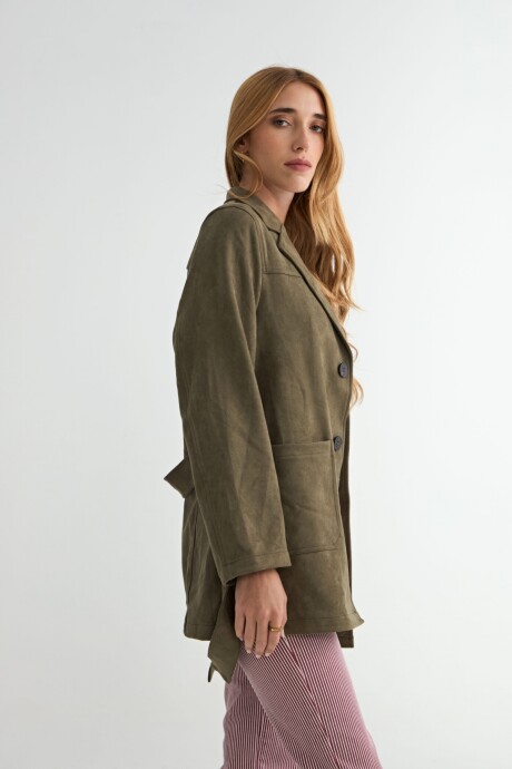 CHAQUETA GAMUZA NORMA Verde