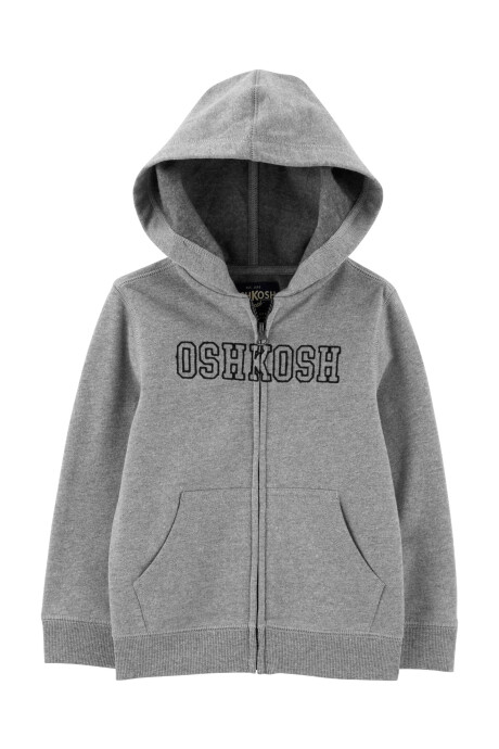 Campera de algodón con felpa con capucha y logo bordado 0