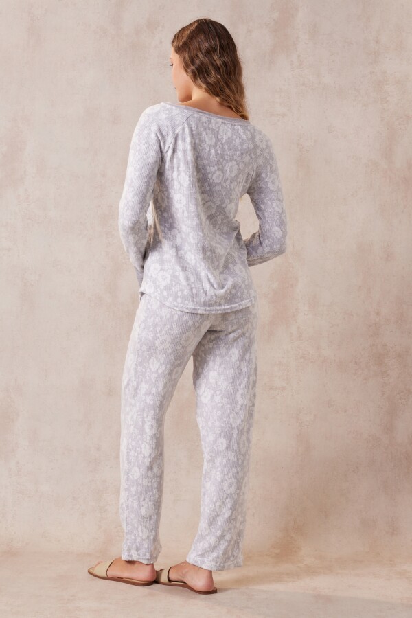 Pijama Con Pantalón - Tejido Soft GRIS/MULTI
