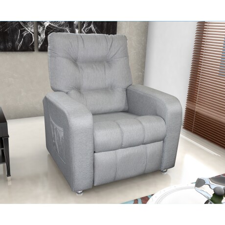 RECLINER 1 CUERPO TELA GRIS AZERA