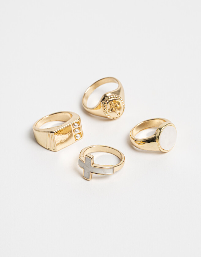 Sets Anillos Religioso Sets Anillos Cruces - Dorado