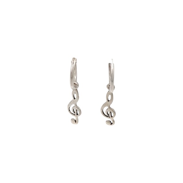 Caravanas Aro Clave de Sol-Plata 925-Sin Piedra-CA3710 sinpiedra