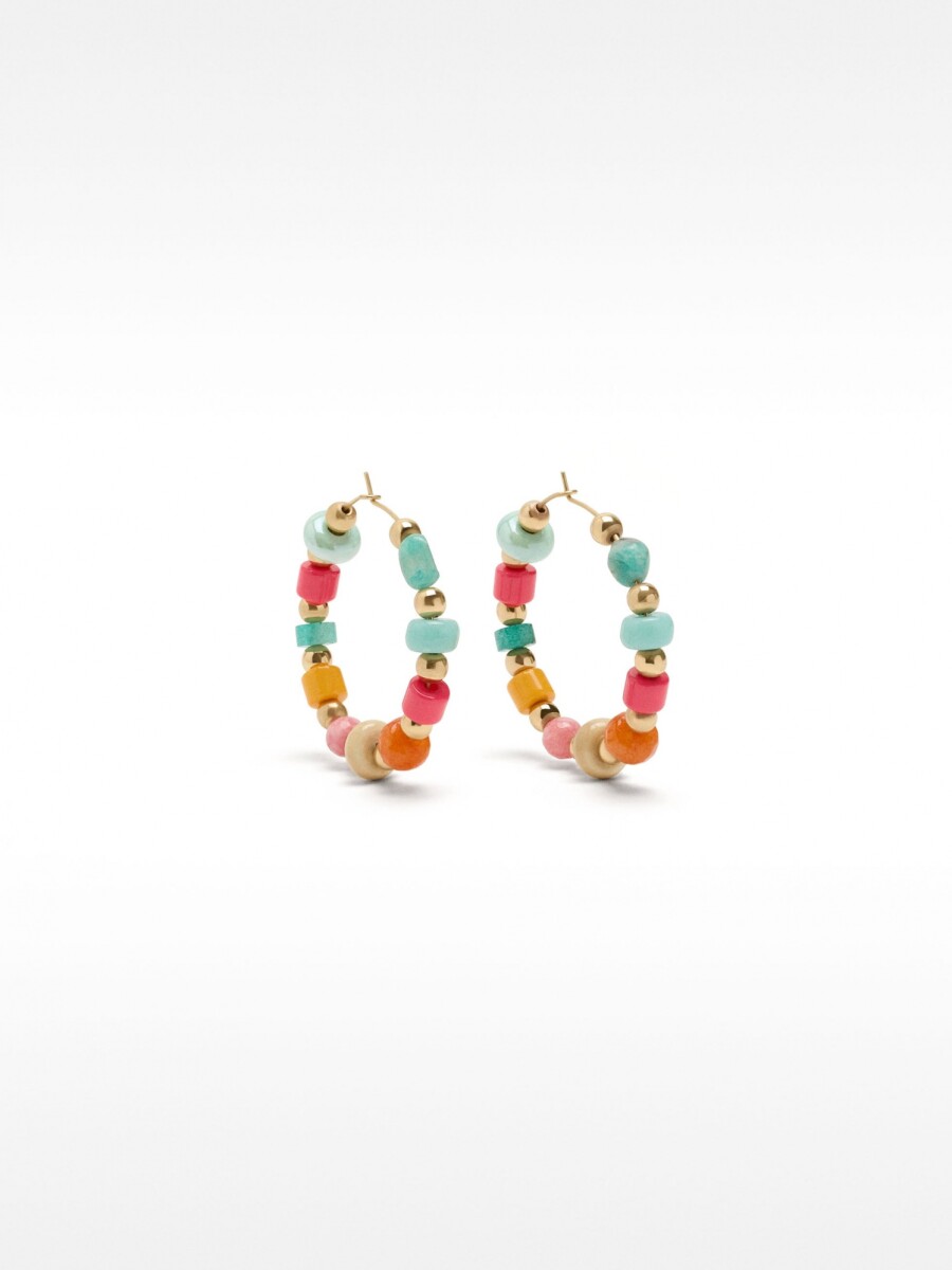 Aros Multicolor Con Piedras multicolor