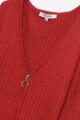 Sweater con cierre frontal ROJO