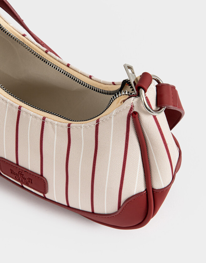 Bandoleras Bandolera Hobo Con Charm "campus Club" - Estampado Rayas