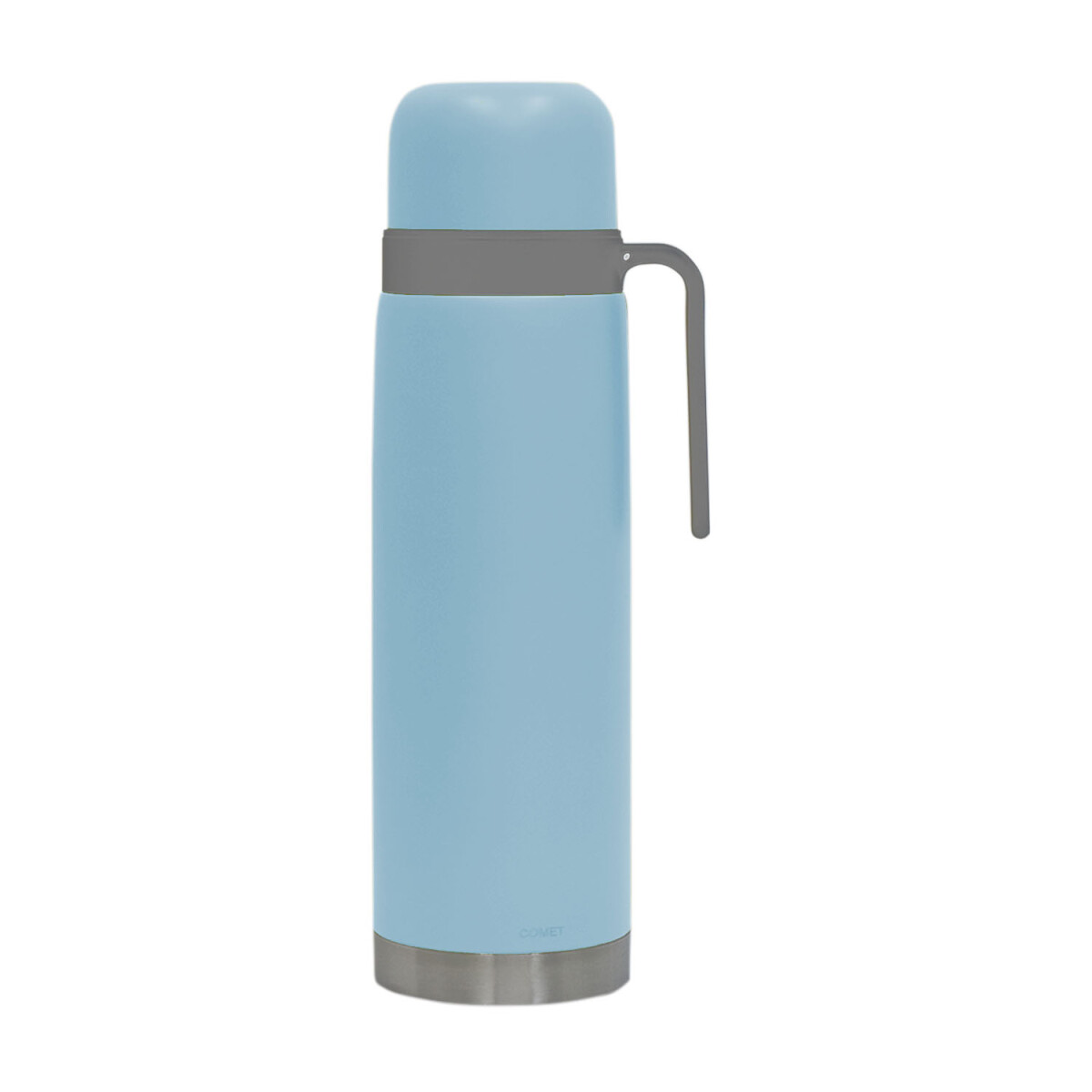 Termo Acero Inox 1Lt c/Manija Fija Mantiene Frío Calor Comet - Celeste 