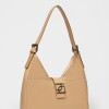Bolso Signature en cuero charol Camel Niquel