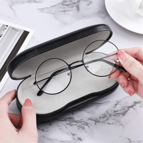 Estuche rigido para lentes de armazon y contacto Negro