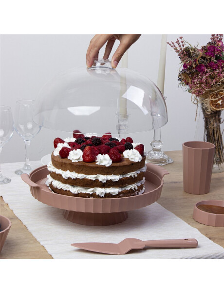 PLATO TORTA C/PIE Y ESPATULA D35CM COL. SURTIDOS PLATO TORTA C/PIE Y ESPATULA D35CM COL. SURTIDOS