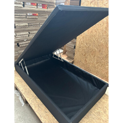 [OUTLET] BASE BOX BAUL PLAZA Y MEDIA - 110 x 188 x 35 cm - Estructura Madera Maciza - Negro [SIN PATAS] [OUTLET] BASE BOX BAUL PLAZA Y MEDIA - 110 x 188 x 35 cm - Estructura Madera Maciza - Negro [SIN PATAS]