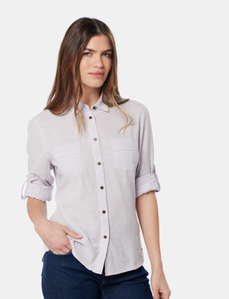 CAMISA DE LINO Lila