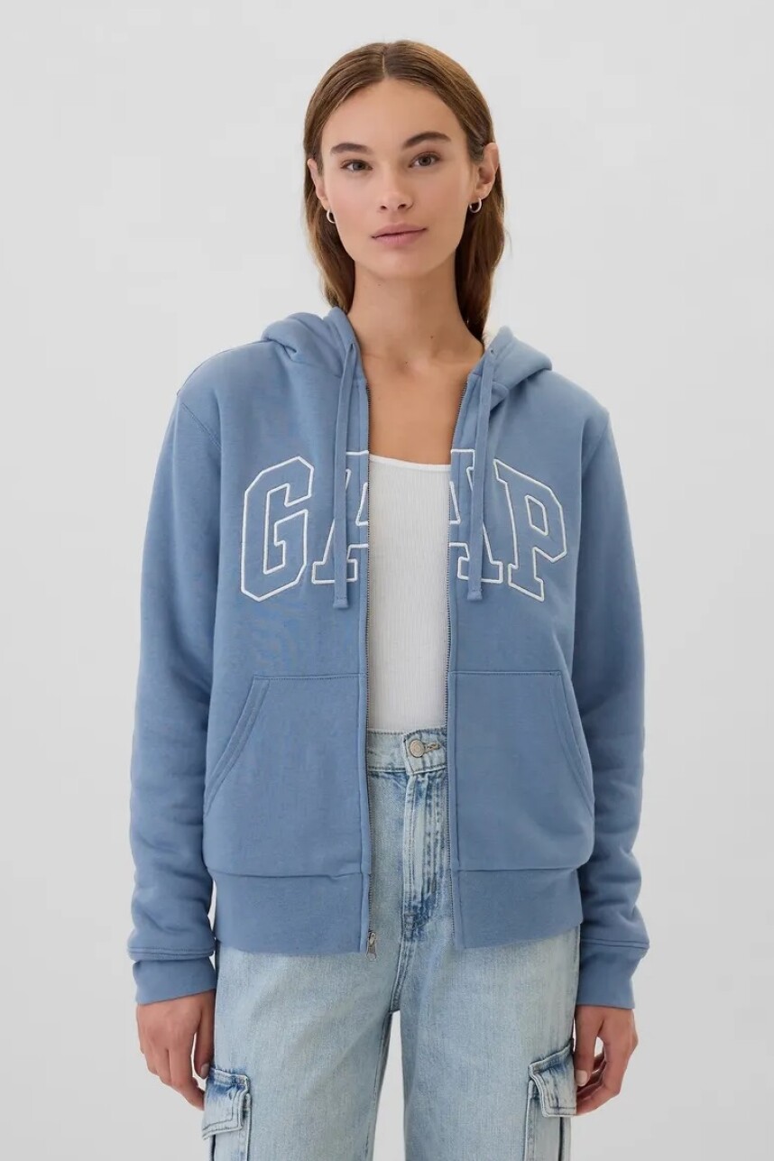 Canguro Con Corderito Logo Gap Mujer Bainbridge Blue