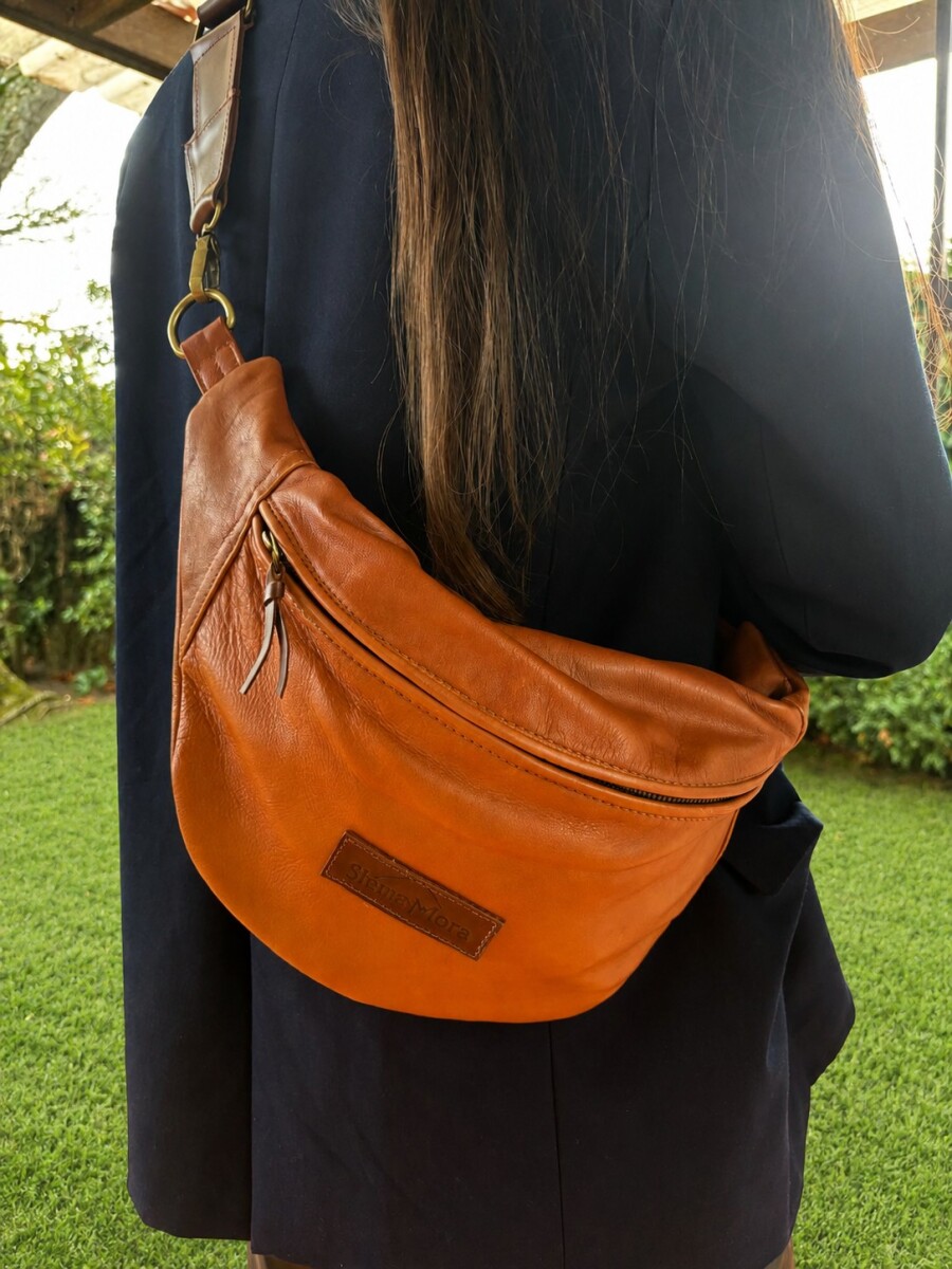 Leather Fanny Pack - Camel 