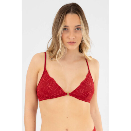 Soutien triangulo amapola Rojo