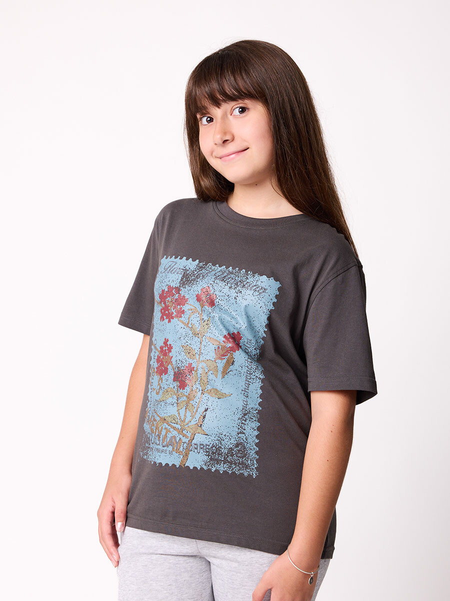 T-SHIRT FLOX TEEN DIXIE Gris Oscuro