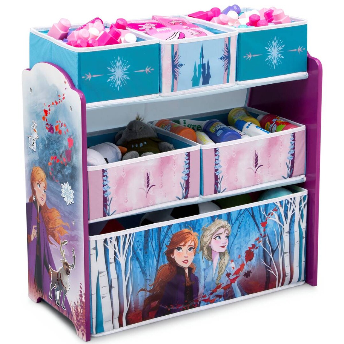 Organizador infantil Frozen Celeste - 6 Contenedores 