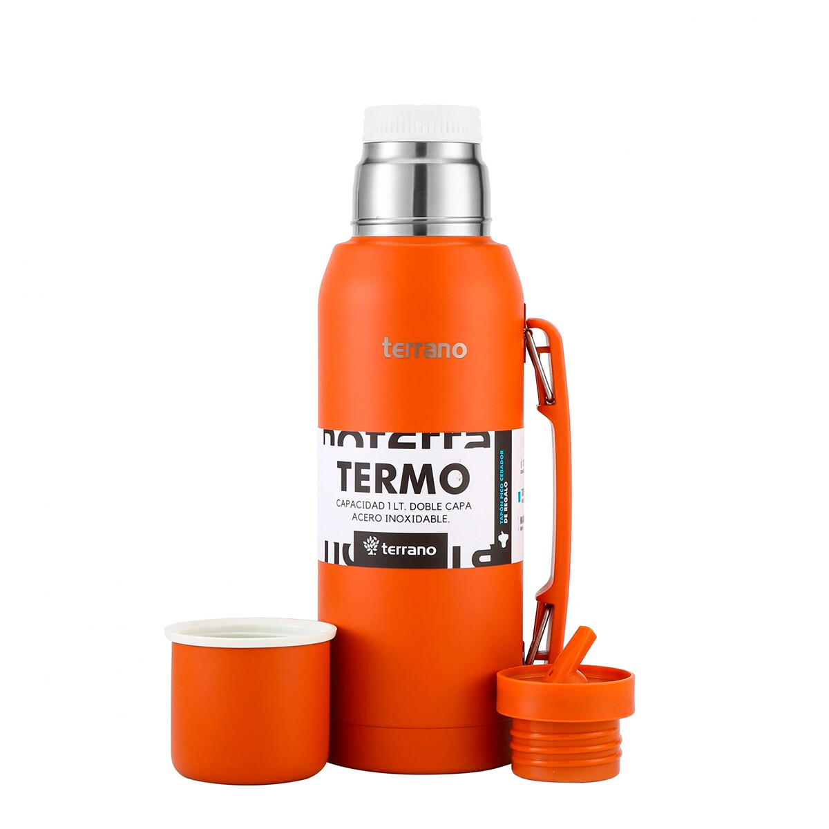 Termo Terrano Premium 1LT con Manija - TERRACOTA 